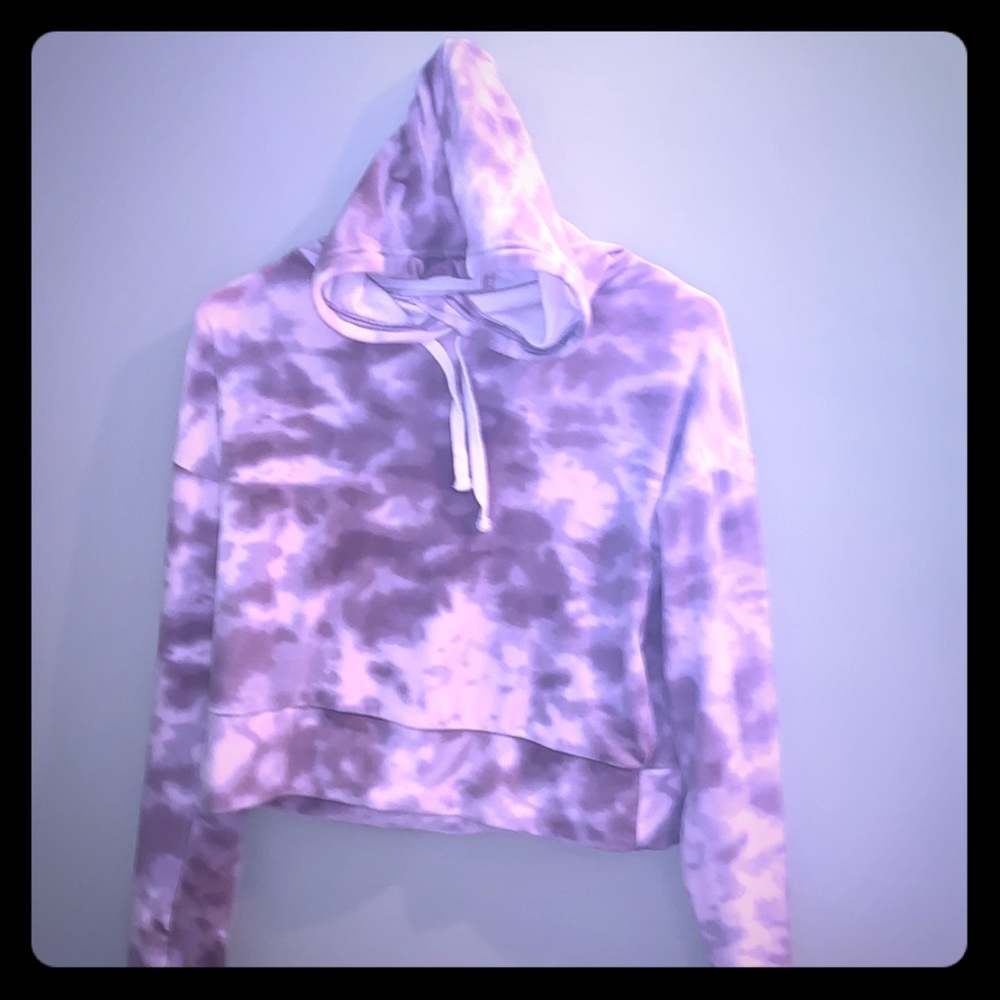 tye dye crop top sweatshirt size xs
